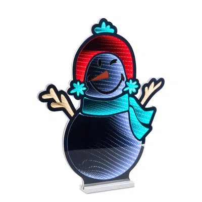 Melrose International Smileyworld(r) Holiday Snowman Ekkolight 24"h - White, Green, Red In Blue