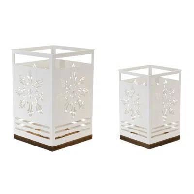 Melrose International Snowflake Cut - White, Brown