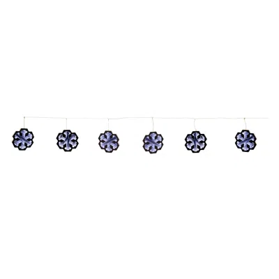 Melrose International Snowflake Ekkolight Garland 68"l - White