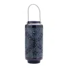 Melrose International Snowflake Punched Metal Candle Lantern 15.5"h - Blue In Blue
