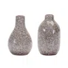 Melrose International Speckled Ceramic Bottle Vase (set Of 4) - Gray, Brown