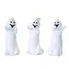 Melrose International Spooky Ghost Figurine (set Of 3) - White In White