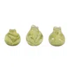 Melrose International Stone Flower Bulb Vase (set Of 6) - Green