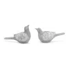 Melrose International Stone Garden Bird Figurine (set Of 4) - Grey, White