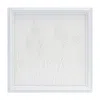 Melrose International Stone Plume Wall Plaque 18.25"sq - White