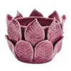 Melrose International Storeware Bud Vase With Leaves Accent (set Of 2) - Purple