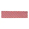 Melrose International Striped Wired Ribbon (set Of 2) - Red, White