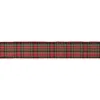 Melrose International Tartan Plaid Wired Ribbon (set Of 2) - Red, Black