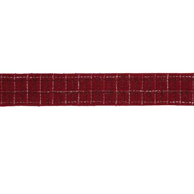 Melrose International Tattersall Plaid Wired Ribbon 2.5" X 5 Yds. - Red