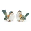 Melrose International Terra Cotta Bird Figurine (set Of 6) - Blue, Beige