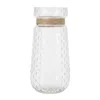 Melrose International Texture Glass Vase With Jute Accent (set Of 2) - Clear, Beige