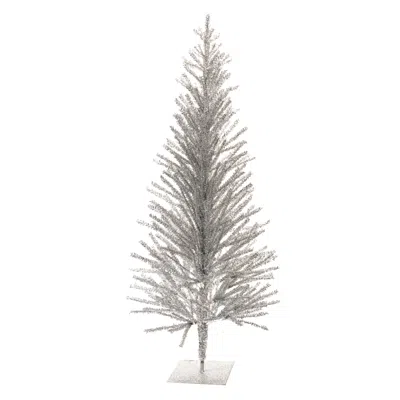 Melrose International Tinsel Pine Tree 48"h - Silver