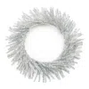 Melrose International Tinsel Pine Wreath 21"d - Silver