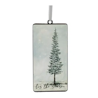 Melrose International Tis The Season Pine Tree Ornament (set Of 12) - Beige, Green