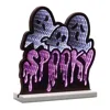 Melrose International Triple Ghost/spooky Ekkolight 12.5"h - White, Black, Purple