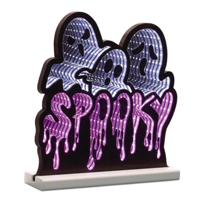 Melrose International Triple Ghost/spooky Ekkolight 12.5"h - White, Black, Purple
