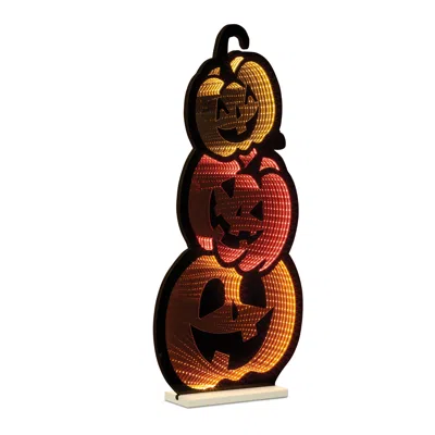 Melrose International Triple Jack Lantern Ekkolight 35.5"h - Orange, Black, Yellow