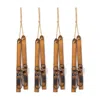 Melrose International Vintage Wood Hanging Ski Decor (set Of 4) - Brown; Tan