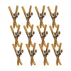 Melrose International Vintage Wood Ski Boot Tree Ornament (set Of 12) - Brown; Tan