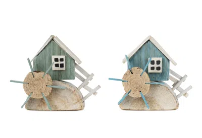 Melrose International Water Wheel Decor (set Of 2)