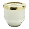 Melrose International Whit Currant Scented Soy Candle With Pressed Floral Lid 4.25"d - White, Gold