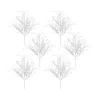 Melrose International White Glitter Twig Bush (set Of 6) - White In White