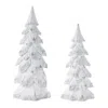 Melrose International White Washed Pine Tree (set Of 2) - White, Beige In White