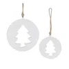 Melrose International White Wood Pine Tree Cut - White