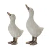 Melrose International Wicker Duck Figurine (set Of 4) - Brown