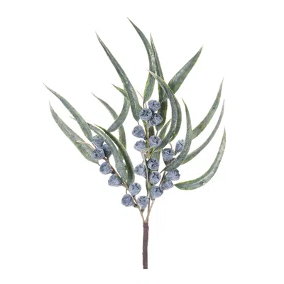 Melrose International Winter Berry Pod Pick (set Of 6) - Blue; Green
