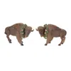 Melrose International Winter Bison Figurine (set Of 4) - Brown