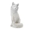 Melrose International Winter Fox Figurine (set Of 2) - White