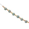 Melrose International Wood Beaded String Garland (set Of 2) - Blue; Tan