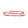 Melrose International Wood Beaded String Garland (set Of 2) - Red, Beige