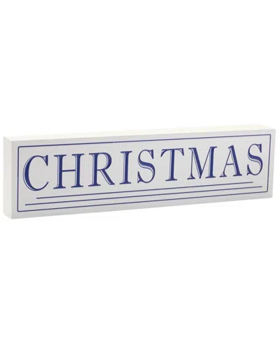 Melrose International Wood Christmas Sentiment Sign In White