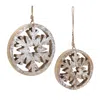 Melrose International Wood Cut Out Snowflake Ornament (set Of 12) - Brown