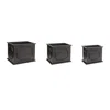 Melrose International Wooden Box Planter (set Of 3) - Black
