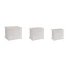 Melrose International Wooden Box Planter (set Of 3) - White