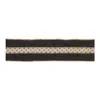 Melrose International Wool Holiday Ribbon (set Of 2) - Black, Gold