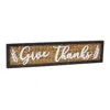 Melrose International Woven Give Thanks Sign 32"l - Brown, White, Black