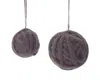 Melrose International Yarn Ball Ornament (set Of 12) - Grey