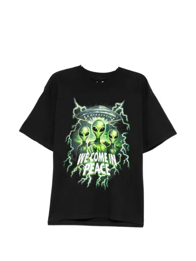 Melt Alien-print T-shirt In Black