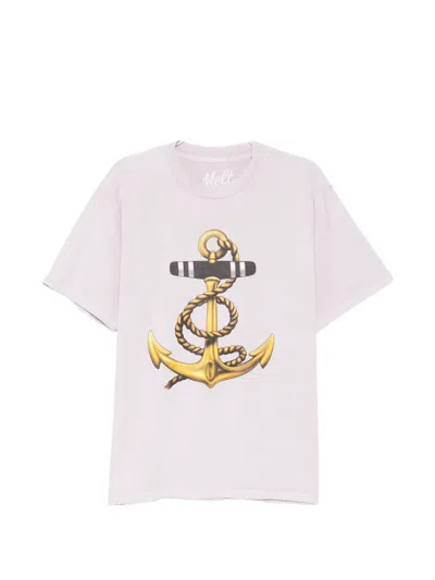 Melt Anchor-print T-shirt In Gray