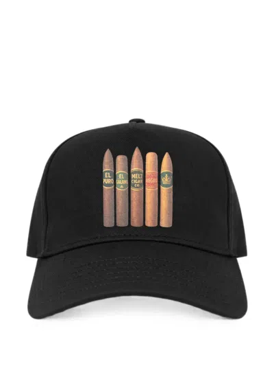 Melt Cigar-print Cap In Black