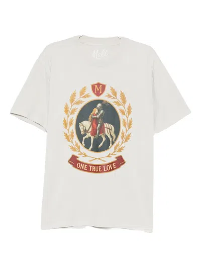 Melt Cotton Printed T-shirt In Neutral