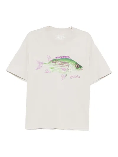 Melt Cotton Printed T-shirt In Neutral