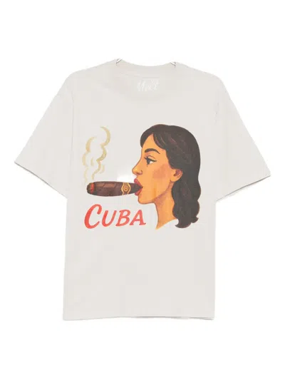 Melt Cotton Printed T-shirt In White