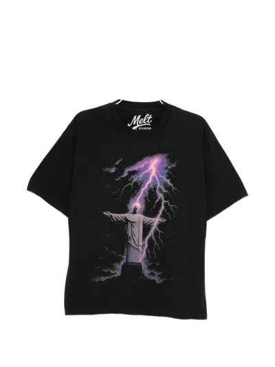 Melt Crew Neck T-shirt In Black
