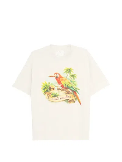 Melt Crew Neck T-shirt In White