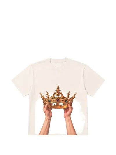 Melt Crown-print T-shirt In Neutrals